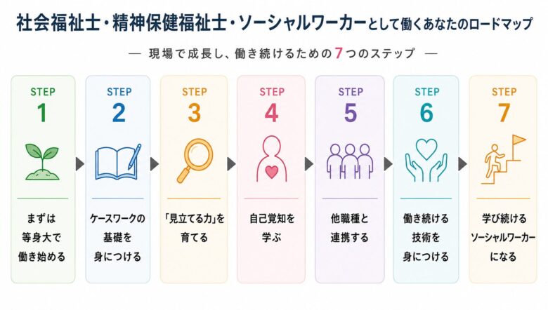 社会福祉士・精神保健福祉士の働くロードマップ