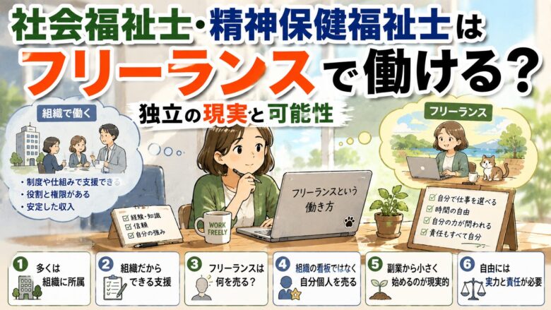 社会福祉士・精神保健福祉士はフリーランスで働ける?独立の現実と可能性