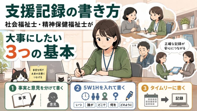 支援記録の書き方｜社会福祉士・精神保健福祉士が大事にしたい3つの基本