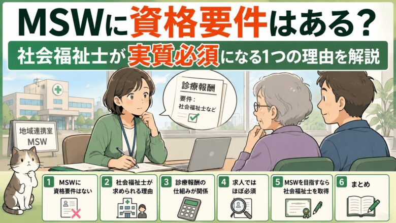 MSWに資格要件はある？社会福祉士が実質必須になる1つの理由を解説